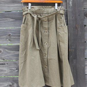 Sadie & Love Dark Green Pleated Skirt (Large) Vintage Inspired